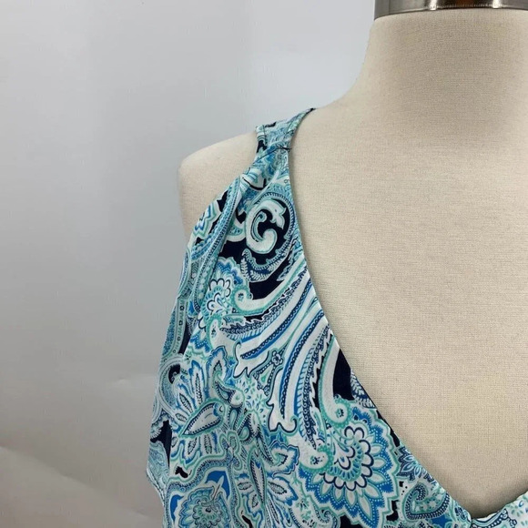 Gigi‎ Parker Women's Paisley Ruffle Sleeveless Tank Top Size S NWT - Picture 5 of 13